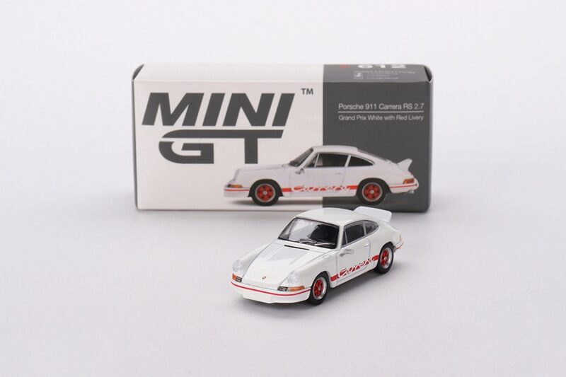Mini GT Porsche 911 Carrera RS 2.7 Grand Prix White with Red Livery