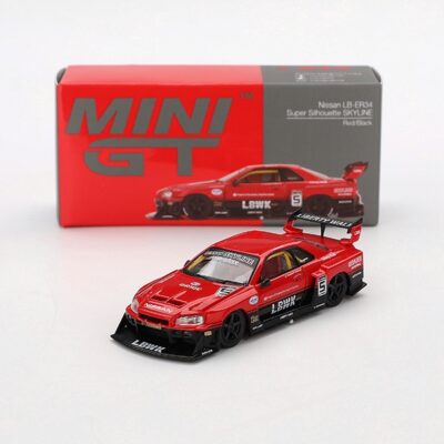 Mini GT Nissan LB-ER34 Super Silhouette SKYLINE Red/Black