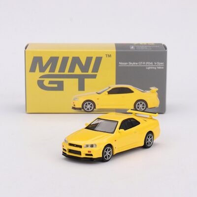 Mini GT Nissan Skyline GT-R (R34) V-Spec Lightning Yellow