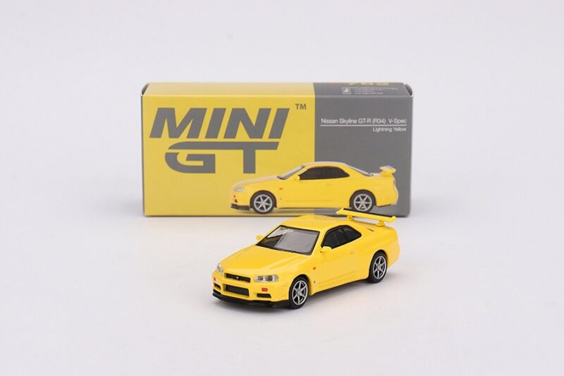 Mini GT Nissan Skyline GT-R (R34) V-Spec Lightning Yellow