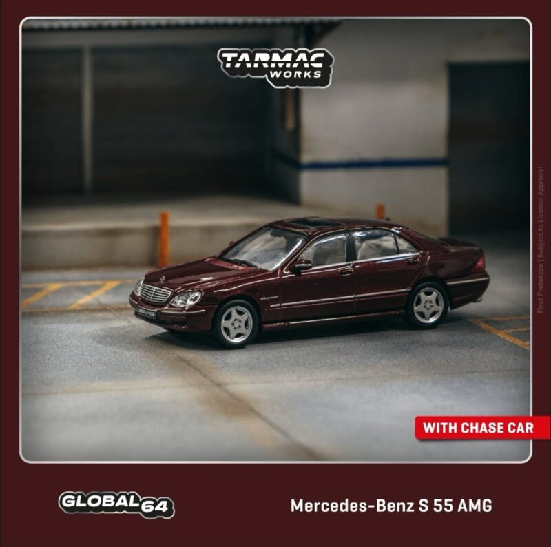 Tarmac Works Mercedes-Benz S 55 AMG Bordeaux Red Metallic
