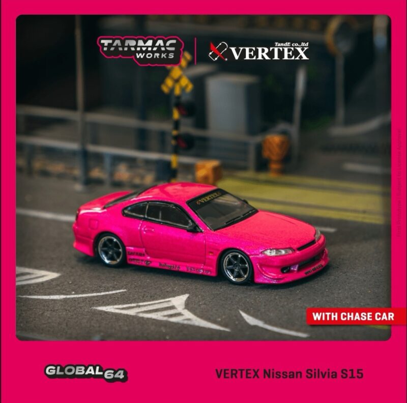 Tarmac Works VERTEX Nissan Silvia S15 Pink Metallic