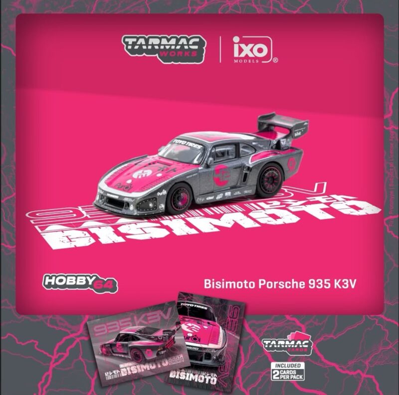 Tarmac Works Bisimoto Porsche 935 K3V with Tarmac Cards Combo Set