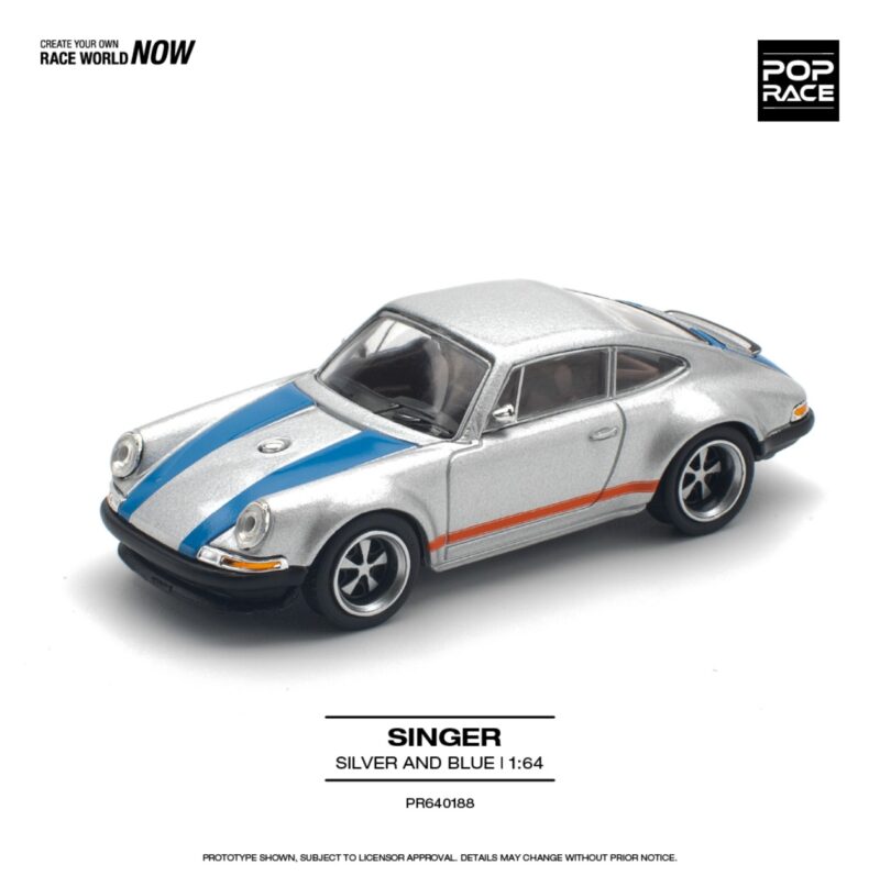 Pop Race Porsche SINGER Silver/Blue