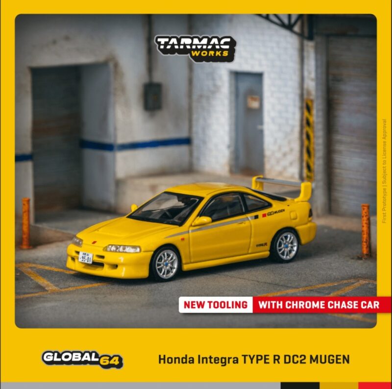 Tarmac Works Honda Integra TYPE R DC2 MUGEN Sunlight Yellow