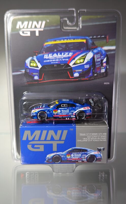 Mini GT Nissan GT-R NISMO GT3 #56 " REALIZE NISSAN MECHANIC CHALLENGE GT-R" 2023 SUPER GT SERIES