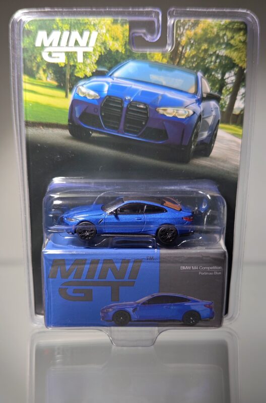 Mini GT BMW M4 Competition (G82) Portimao Blue blister pack