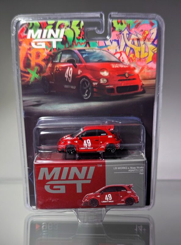 Mini GT LB-WORKS x Abas Works ABARTH 595 Red blister pack