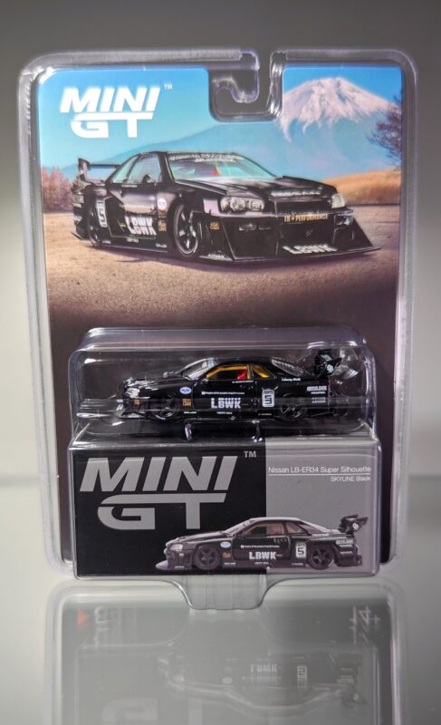 Mini GT Nissan LB-ER34 Super Silhouette SKYLINE Black blister pack