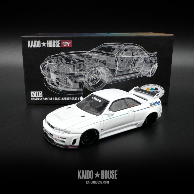 KAIDOHOUSE x MINI GT Nissan Skyline GT-R R33 Greddy GR33 V1