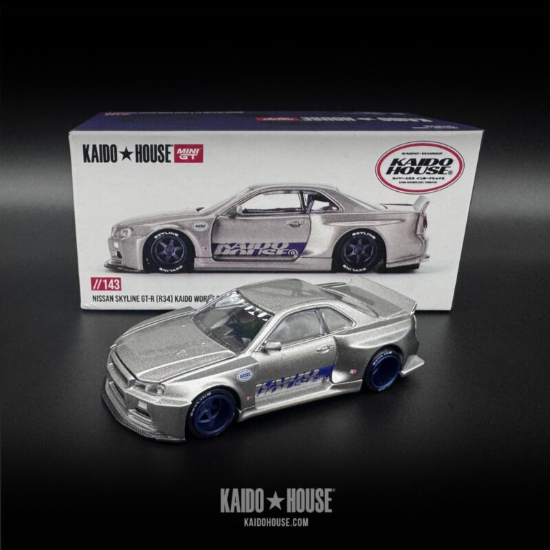 KAIDOHOUSE x MINI GT Nissan Skyline GT-R (R34) Kaido Works SHINJUKU V1