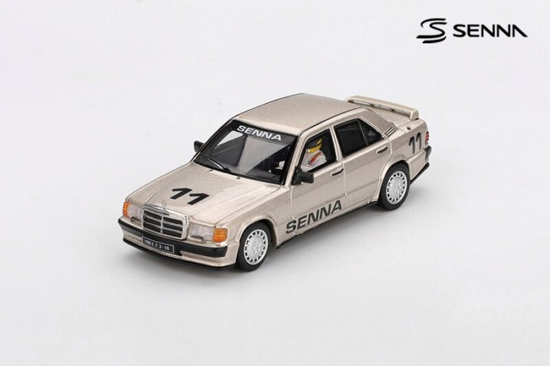 Mini GT Mercedes-Benz 190 E 2.3-16 #11 Ayrton Senna 1984 Nürburgring Race of Champions w/ Figure
