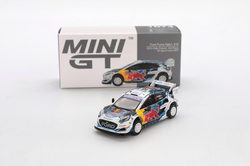 Mini GT Ford Puma Rally1 #16 M-Sport Ford WRT 2024 Rally Finland 3rd Place