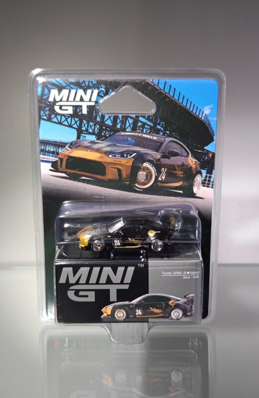Mini GT Toyota GR86 LB Nation Black / Gold blister pack