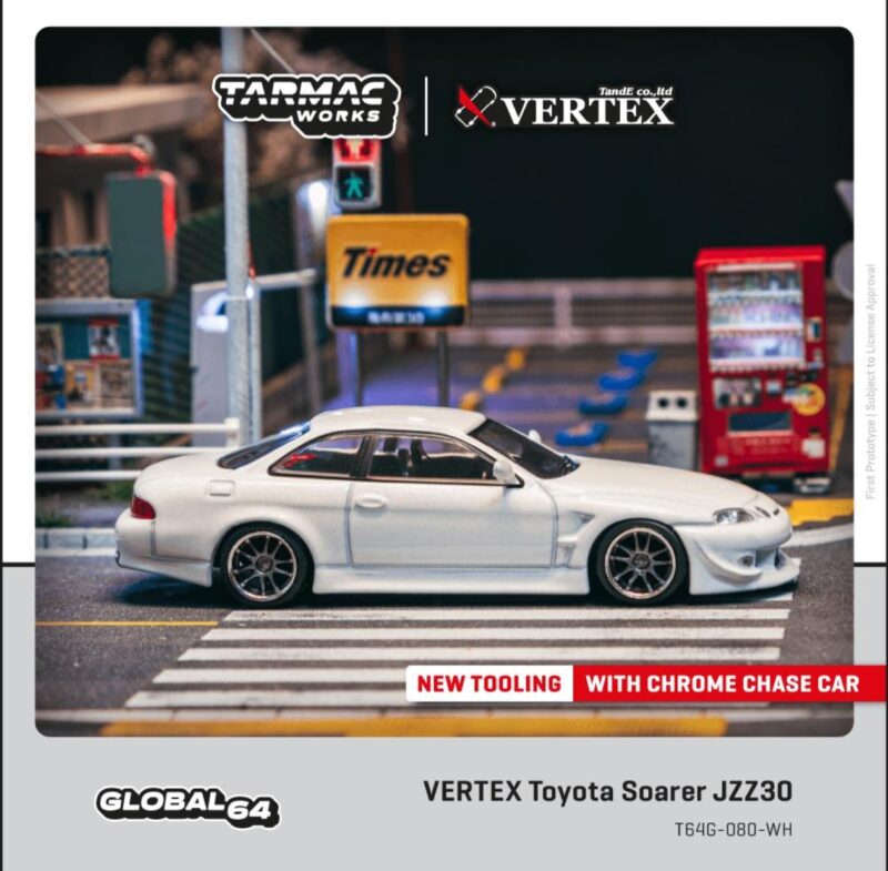 Tarmac Works VERTEX Toyota Soarer JZZ30 White