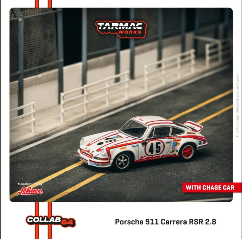 Tarmac Works X Schuco - Porsche 911 Carrera RSR 2.8 24h Le Mans 1973 #45 Winner
